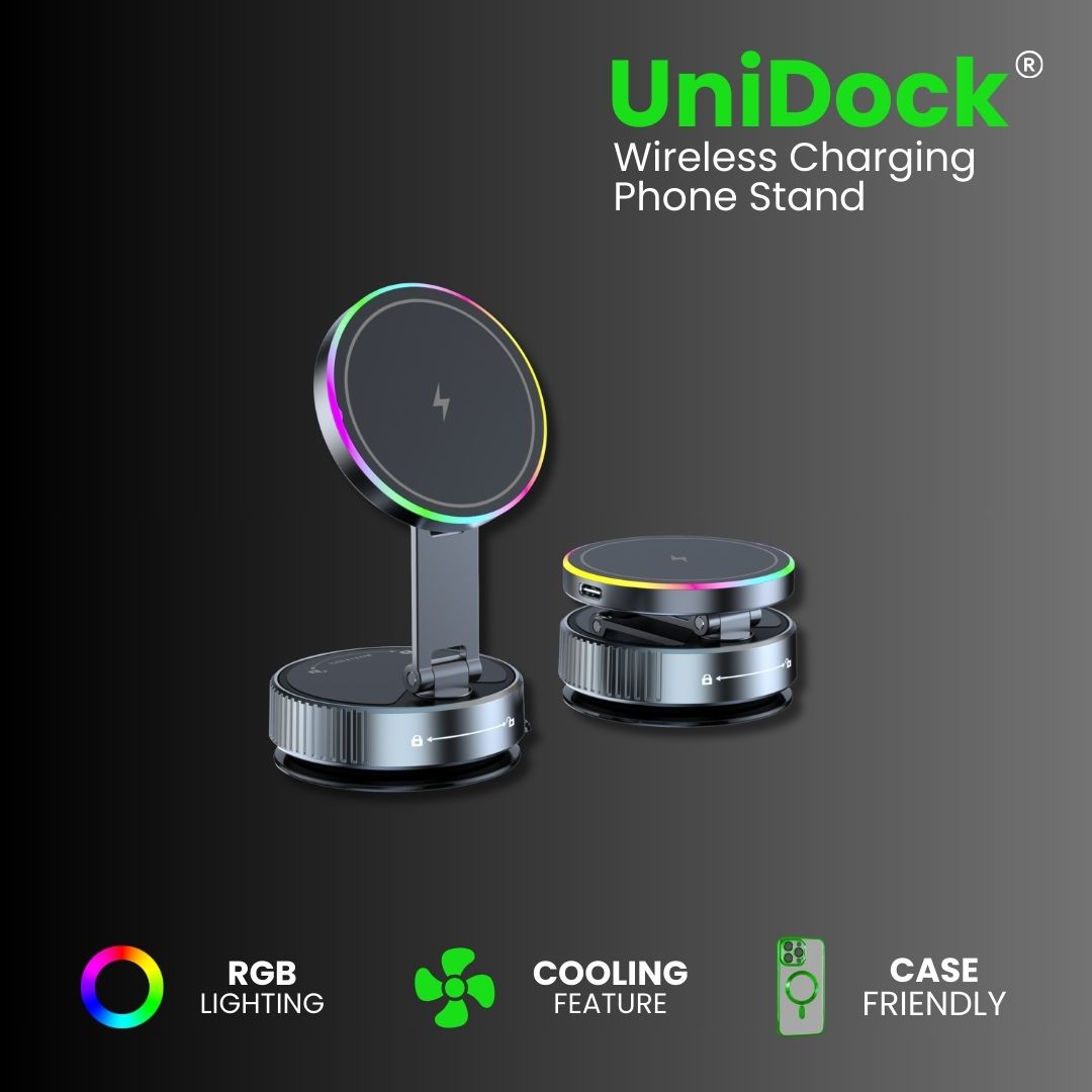 UniDock Magnetic Phone Stand + Wireless Charging