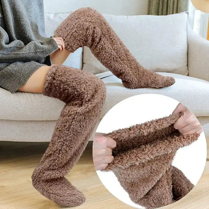 Plush Knee High Socks