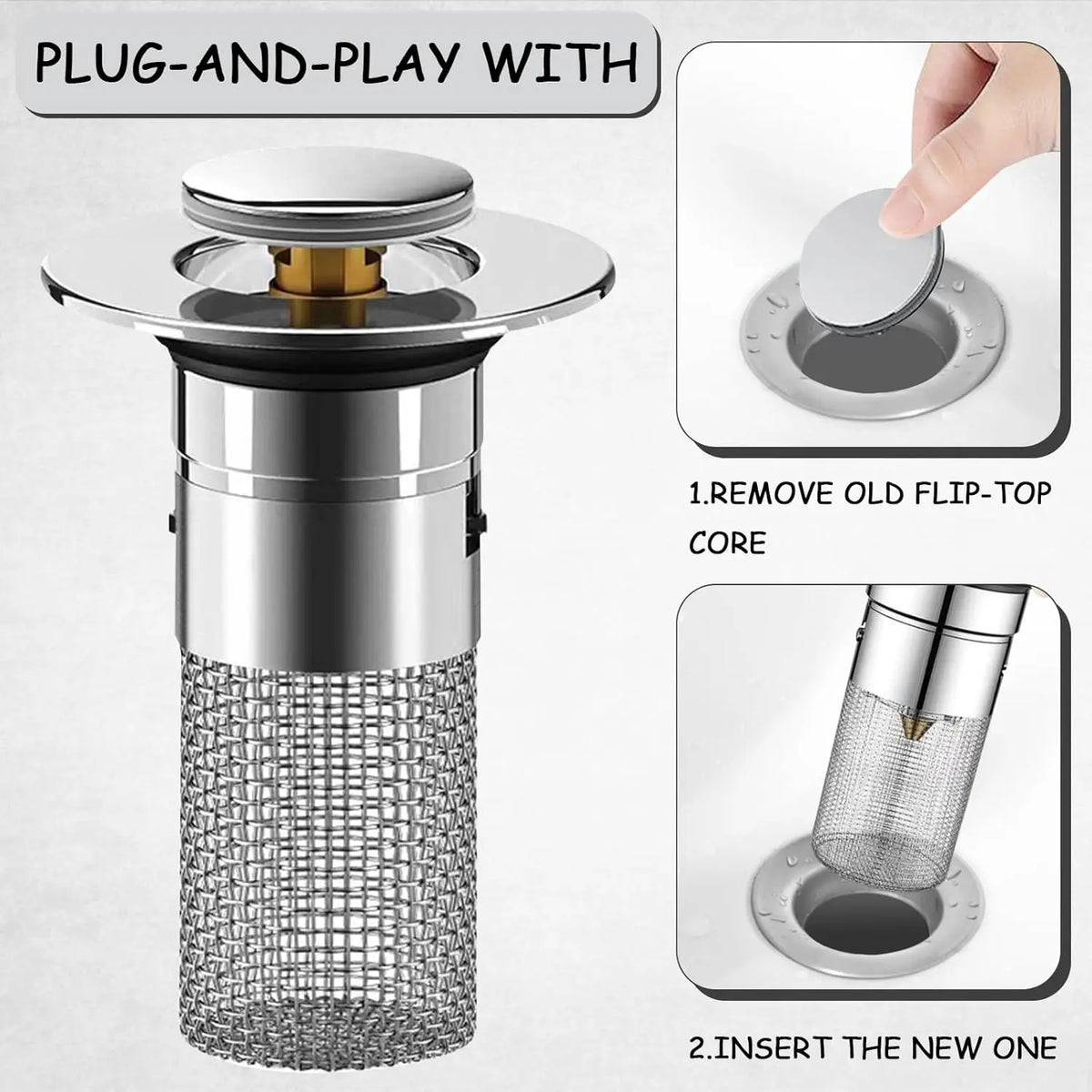 Pop-up Sink Drain Filter